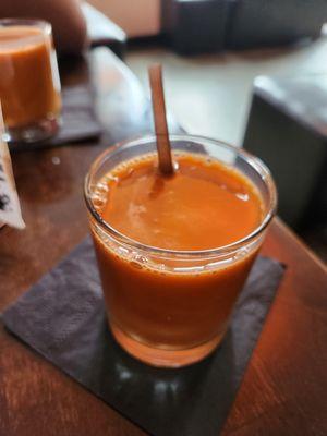 Thai iced tea (split for two and no ice).