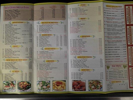 Updated menu