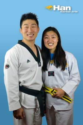 Master Han and his wife, Mrs. Youngwoo Lee