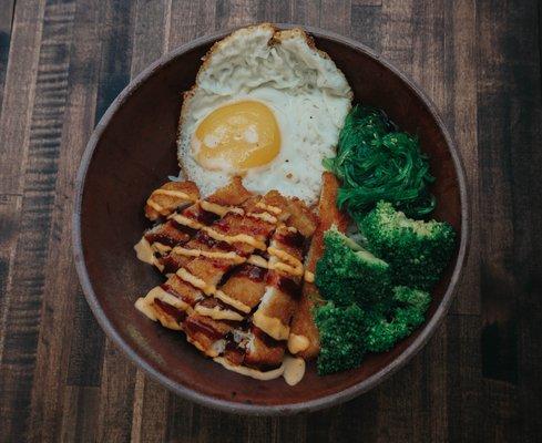 chicken katsu rice bowl