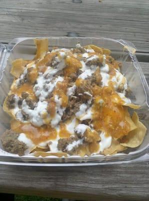 Nachos from one of the carts at the Farmer's Market