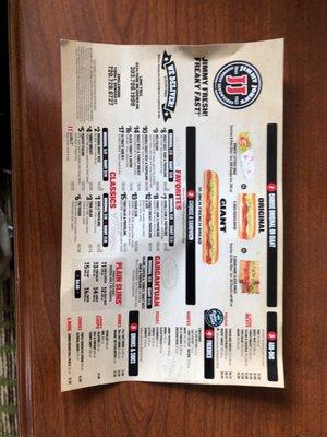 Crazy new menu. What happened to JJ's?