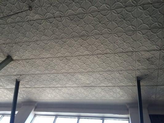 I think this pressed tin ceiling is original to the building.