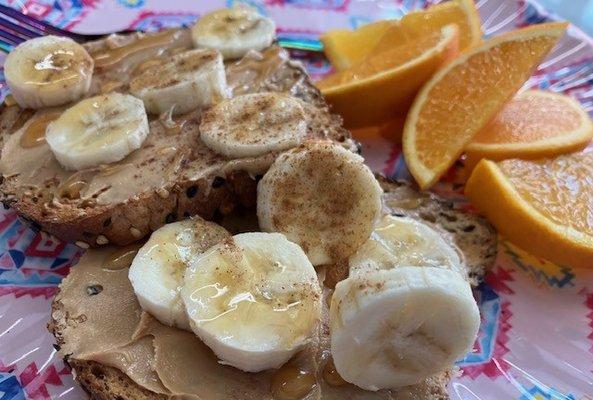 pb & banana toast