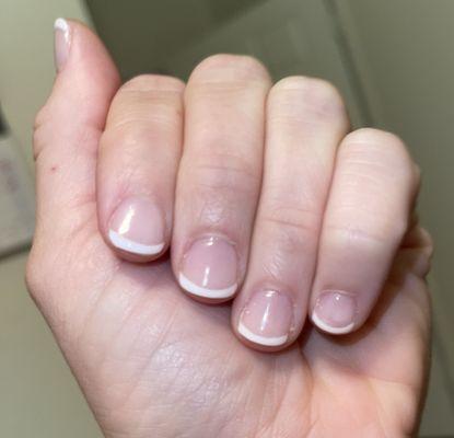 French dip on natural nails (I prefer short nails)