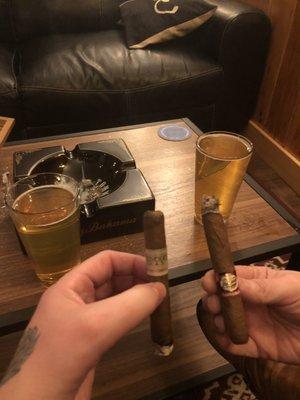 Always a great place to relax with a cold drink and tasty cigars.