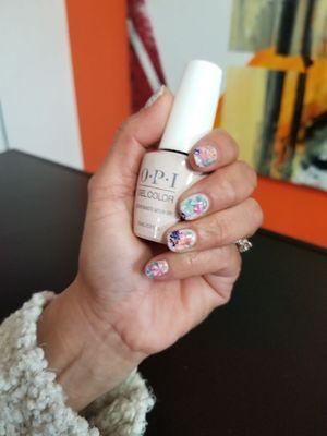 Nice Nails Spring design with Opi Gel LISBon Wants mire OPI