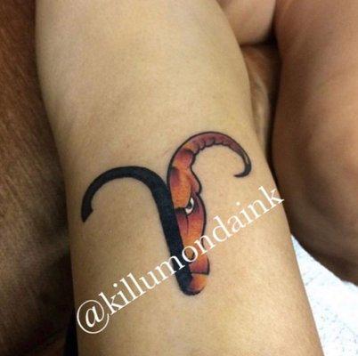 Aries Tattoo created by Nick W.