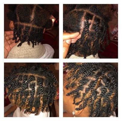 2 strand twists on natural hair