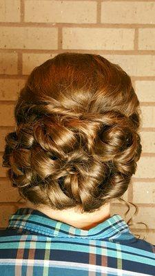 Updo on long hair