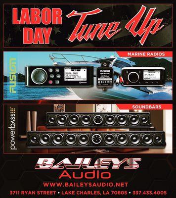 BEST DEALS of the YEAR happening NOW during our Labor Day Tune Up Sale! Let us customize the ULTIMATE Audio package for you!