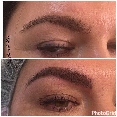 Microblading before and after