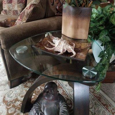 Custom glass table top