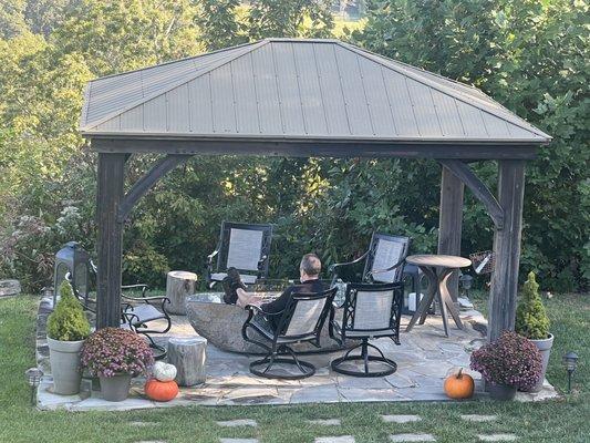 Fire pit and seating area