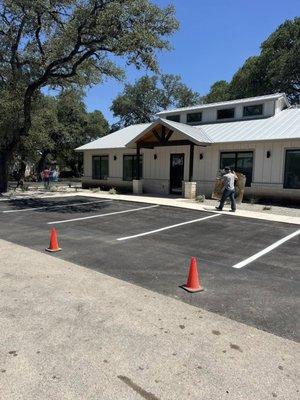 New parking lot for new construction