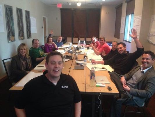 Curt Maly and Nick Bridges hosting a Mastermind Session with other top Internet Marketers from around the U.S.