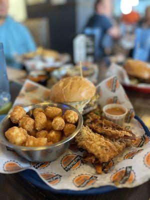 Bad Ass Burger with Tater Tots