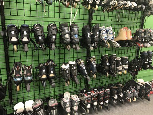 Great selection of quality used inline skates! We buy used all day every day!