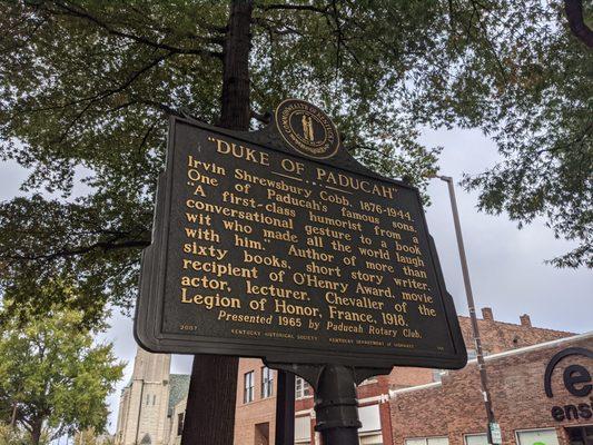 Duke of Paducah Historical Marker