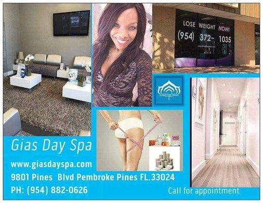 Sugar waxing, facial, body contouring, body wraps, slimming, detox.