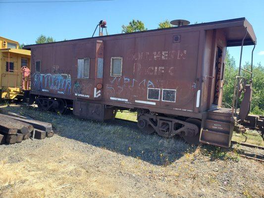 A train parked nearby which was more entertaining than the train ride