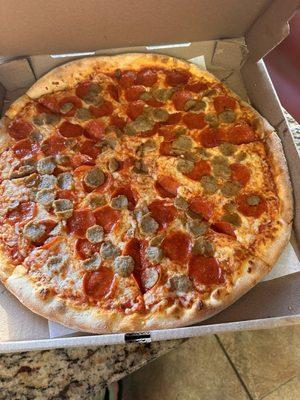 pepperoni, meatball and pineapple