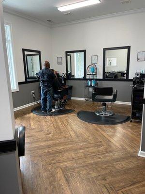 Inside the salon