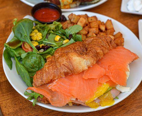 Croissant Smoked Salmon Sandwich