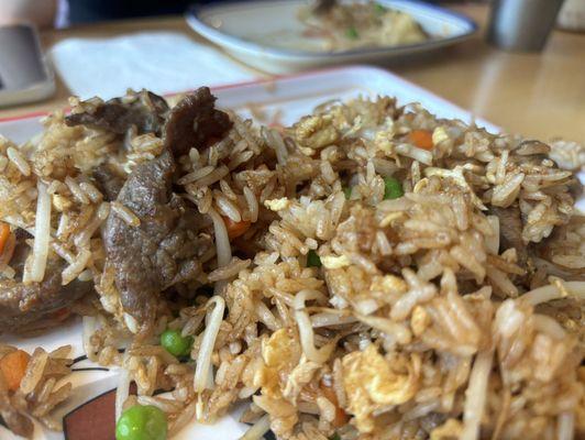 Beef with fried rice