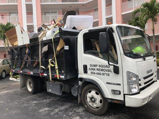 Full load of furniture from a clean out job. Strapped and ready to go.