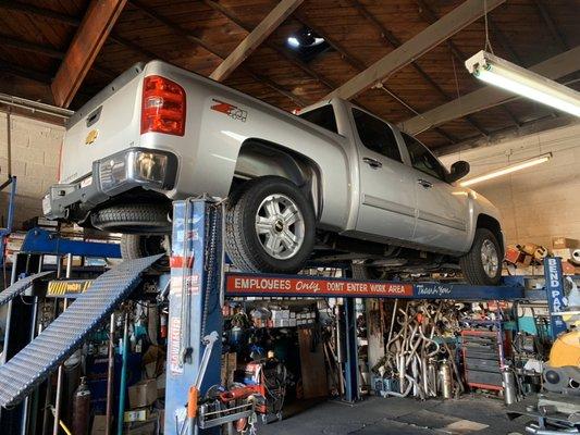 Silverado getting a muffler replacement with 3in magnaflow