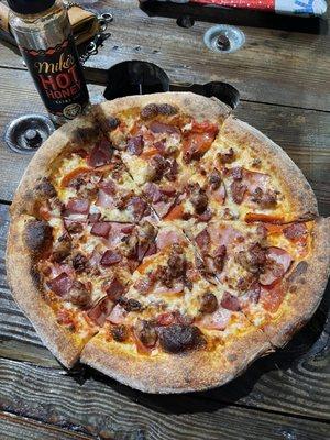 Awesome pizza . Meats Sweats