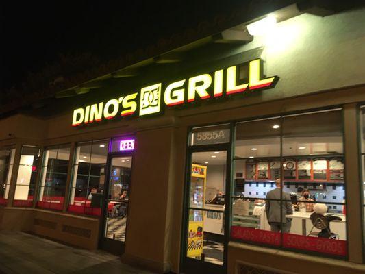 Dino's Grill Store Front, Newark Place Shopping Center, Newark, CA.