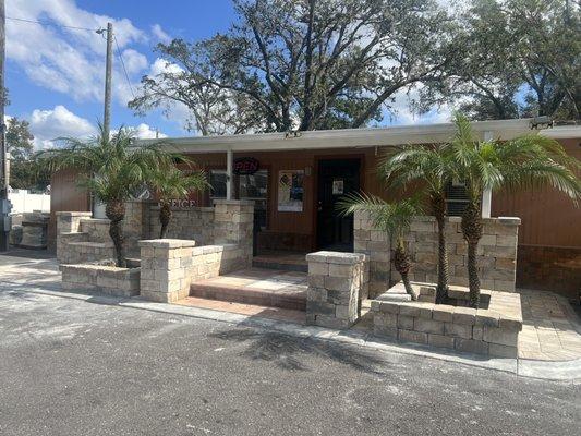 Pavers Depot's front  display and office entrance.