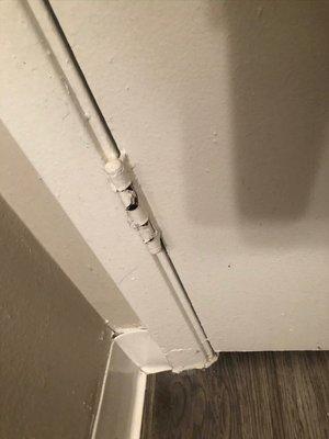 Baseboard placed incorrectly, and peeling off