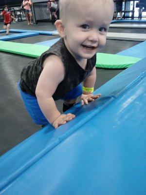 My nephew playing on main deck.