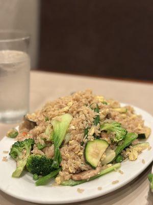 Veggie fried rice had a great assortment of vegetables!