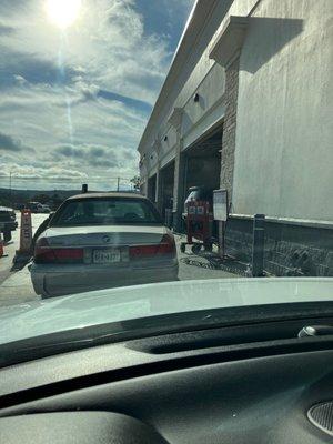 Getting tire pressure checked!