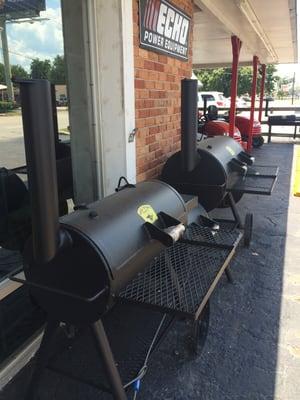 Large selection of Lyfe Tyme Fine BBQ Pits.