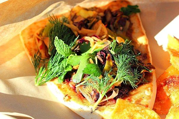 Radicchio flatbread