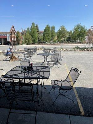 Outside patio seating