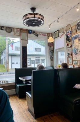 Dining area overlooking the street