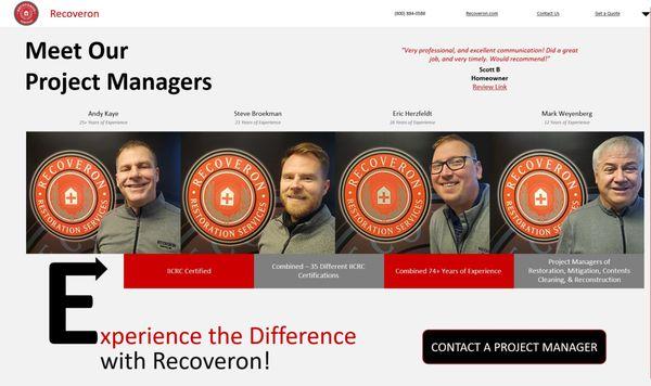 Recoveron Project Managers