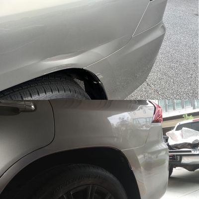 Dent repair on the quarter panel