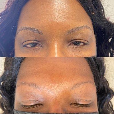 Microblading hair strokes.