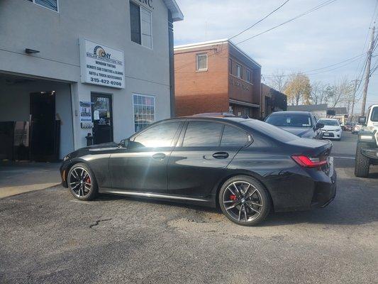 2023 BMW 340I with Xpel CS 20% window tint.