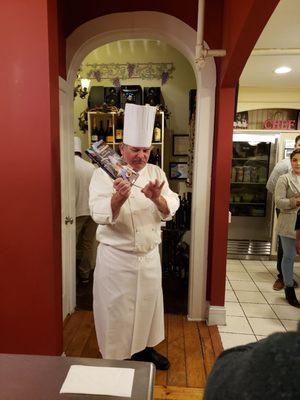 Chef talking about his cookbook