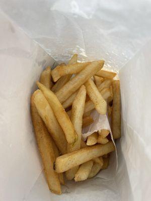 Healthy amount of seasoned fries