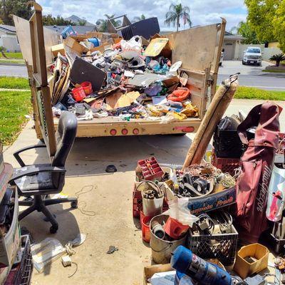 We do complete home cleanouts!  This was a 3 bedroom 2 bath 2 car garage! Completely cleared! Ready for the market!