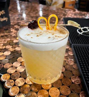 Cinnamon tequila sour